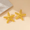 1 Pair Marine Style Modern Style Starfish Conch Irregular Plating Alloy Ear Studs
