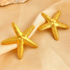 1 Pair Marine Style Simple Style Classic Style Starfish 201 Stainless Steel 18K Gold Plated Ear Studs