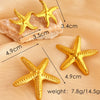 1 Pair Marine Style Simple Style Classic Style Starfish 201 Stainless Steel 18K Gold Plated Ear Studs