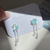 1 Pair Marine Style Sweet Starfish Shell Fish Tail Alloy Resin Drop Earrings Ear Studs