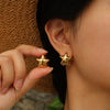 1 Pair Modern Style Simple Style Classic Style Star 201 Stainless Steel Gold Plated Ear Studs