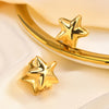 1 Pair Modern Style Simple Style Classic Style Star 201 Stainless Steel Gold Plated Ear Studs