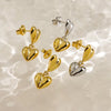 1 Pair Modern Style Simple Style Heart Shape Polishing 304 Stainless Steel 14K Gold Plated Drop Earrings