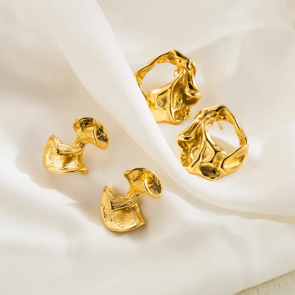 1 Pair Modern Style Simple Style Irregular 304 Stainless Steel Ear Studs