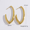 1 Pair Modern Style Simple Style Solid Color Plating 304 Stainless Steel 14K Gold Plated Ear Studs