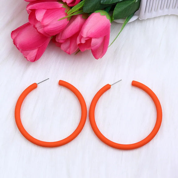1 Pair Nordic Style Exaggerated Cool Style Round Arylic Ear Studs