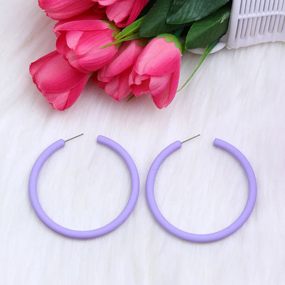 1 Pair Nordic Style Exaggerated Cool Style Round Arylic Ear Studs