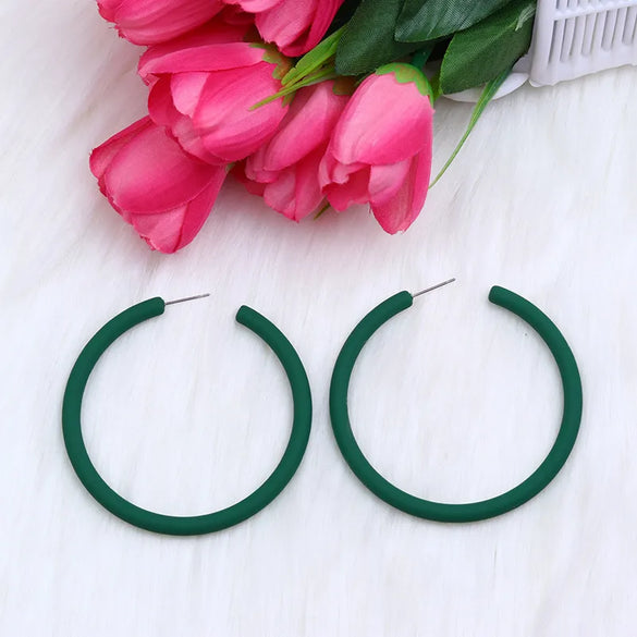 1 Pair Nordic Style Exaggerated Cool Style Round Arylic Ear Studs