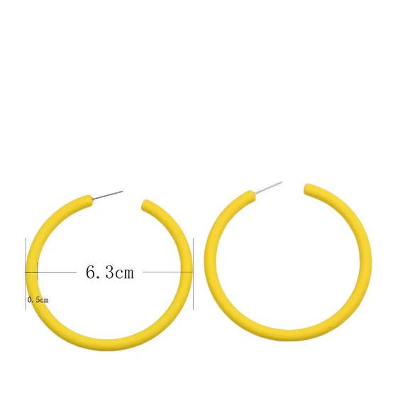 1 Pair Nordic Style Exaggerated Cool Style Round Arylic Ear Studs