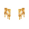 1 Pair Novelty Beach Commute Rectangle Inlay Copper Zircon 18K Gold Plated White Gold Plated Ear Studs