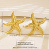 1 Pair Novelty Simple Style Classic Style Starfish 304 Stainless Steel Imitation Gold  Ear Studs