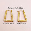 1 Pair Novelty Simple Style Rectangle Plating 304 Stainless Steel Gold Plated Hoop Earrings