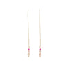 1 Pair Original Design Solid Color Plating Freshwater Pearl 18k Gold Plated Drop Earrings