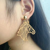 1 Pair Pastoral Simple Style Roman Style Animal Horse Wood Drop Earrings