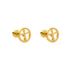 1 Pair Preppy Style Simple Style Cross Letter Owl 304 Stainless Steel Ear Studs