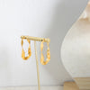 1 Pair Punk Cool Style Irregular Plating Titanium Steel 18k Gold Plated Earrings