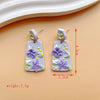 1 Pair Retro Artistic Ditsy Floral Flower Handmade Soft Clay Drop Earrings