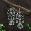 1 Pair Retro Bohemian Color Block Inlay Zinc Alloy Turquoise Drop Earrings