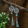 1 Pair Retro Bohemian Color Block Inlay Zinc Alloy Turquoise Drop Earrings