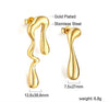 1 Pair Retro Classic Style Geometric Plating 304 Stainless Steel Titanium Steel 18K Gold Plated Ear Studs
