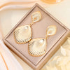 1 Pair Retro Classic Style Shell Plating Iron Drop Earrings