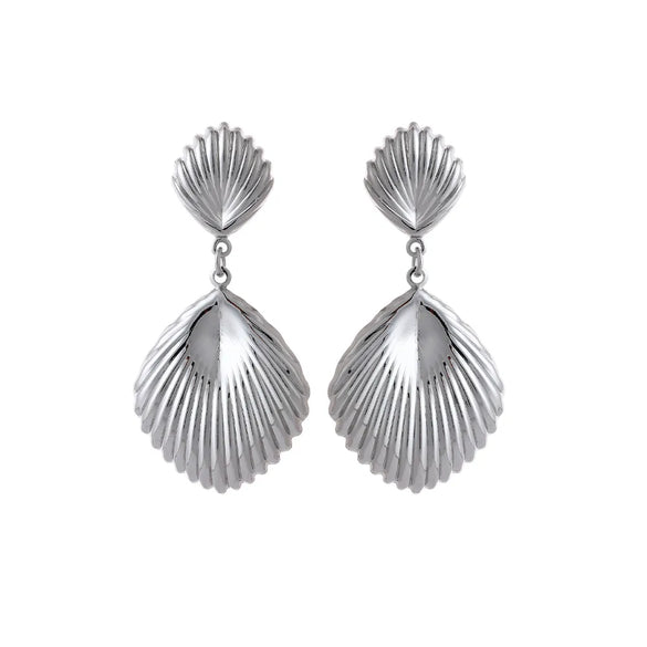 1 Pair Retro Classic Style Shell Plating Iron Drop Earrings