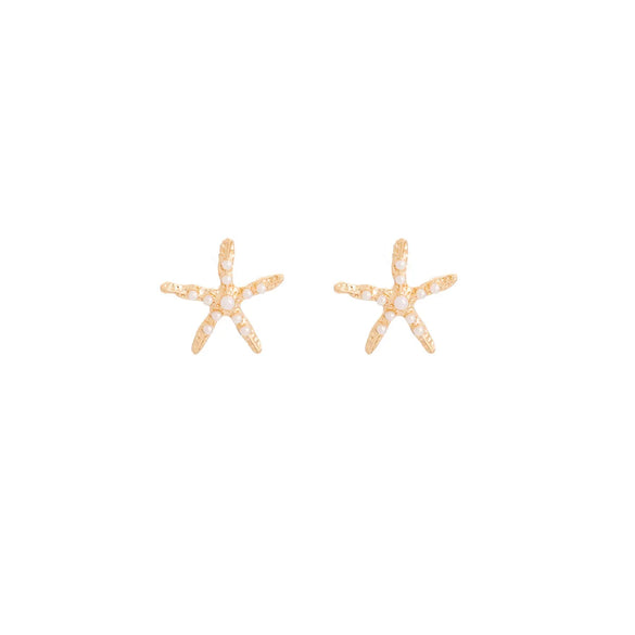 1 Pair Retro Classic Style Starfish Plating Zinc Alloy Ear Studs
