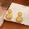 1 Pair Retro Commute Round Plating Carving Copper 18k Gold Plated Drop Earrings