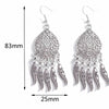 1 Pair Retro Ethnic Style Feather Alloy Drop Earrings