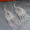 1 Pair Retro Ethnic Style Feather Alloy Drop Earrings