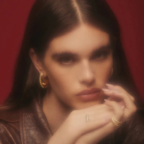 1 Pair Retro Exaggerated Classic Style Geometric 304 Stainless Steel Zircon 18K Gold Plated Ear Studs