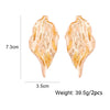 1 Pair Retro Exaggerated Leaf Flower Alloy Ear Studs