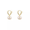 1 Pair Retro French Style IG Style Geometric Inlay Alloy Titanium Steel Artificial Pearls Zircon Drop Earrings Earrings Ear Studs