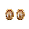 1 Pair Retro French Style Irregular Geometric Oval Inlay Copper Imitation Pearl Tiger Eye Drop Earrings Ear Studs
