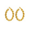 1 Pair Retro Geometric Plating Copper Hoop Earrings
