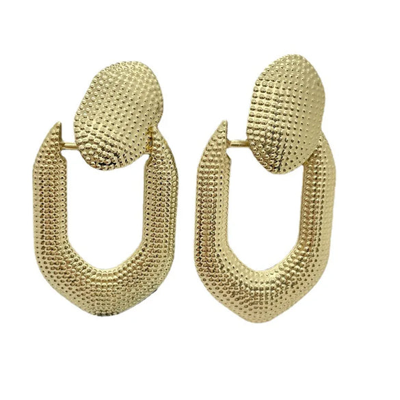 1 Pair Retro Leaf Flower Alloy Plating Women'S Drop Earrings