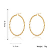 1 Pair Retro Roman Style Geometric Plating Stainless Steel 18K Gold Plated Earrings