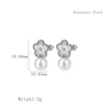 1 Pair Retro Simple Style Classic Style Flower Plating 304 Stainless Steel 18K Gold Plated Ear Studs