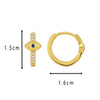 1 Pair Retro Simple Style Devil'S Eye Plating Inlay Copper Rhinestones Zircon 18k Gold Plated Drop Earrings