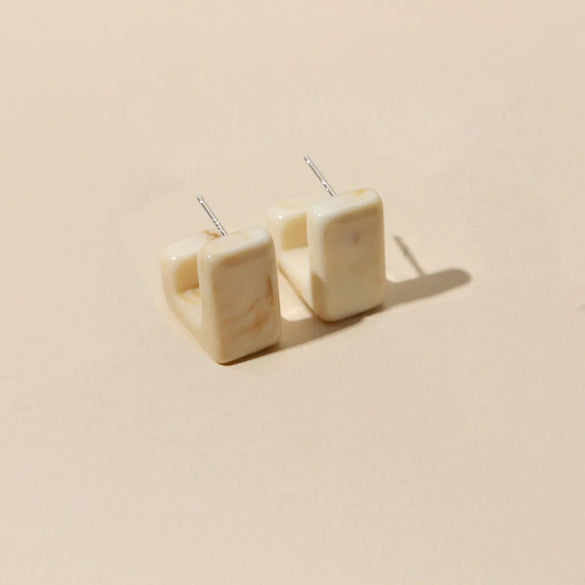 1 Pair Retro Simple Style Geometric Stoving Varnish Acetic Acid Sheets Ear Studs