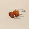 1 Pair Retro Simple Style Geometric Stoving Varnish Acetic Acid Sheets Ear Studs