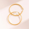 1 Pair Retro Simple Style Round Waves Plating Stainless Steel 18k Gold Plated Hoop Earrings