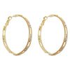 1 Pair Retro Solid Color Inlay Alloy Rhinestones Hoop Earrings