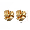 1 Pair Retro Solid Color Plating Metal Ear Studs