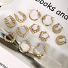 1 Pair Retro XUPING Simple Style Geometric Knot Plating 304 Stainless Steel 18K Gold Plated Earrings