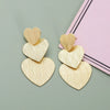 1 Pair Romantic Heart Shape Plating Metal Drop Earrings