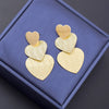 1 Pair Romantic Heart Shape Plating Metal Drop Earrings