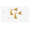 1 Pair Romantic Sweet Simple Style Water Droplets 316 Stainless Steel  Titanium Steel 18K Gold Plated Ear Studs