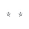 1 Pair S999 Silver Starfish Ear Studs