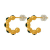 1 Pair Sexy Bohemian Modern Style C Shape Handmade Plating Inlay 304 Stainless Steel Titanium Steel Zircon 18K Gold Plated Ear Studs